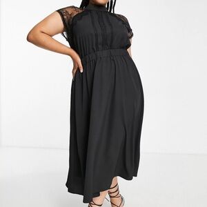 Liquidish black midi NWT